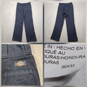 Dickies Work Pants Mens 30x32 Navy Blue Straight Leg
